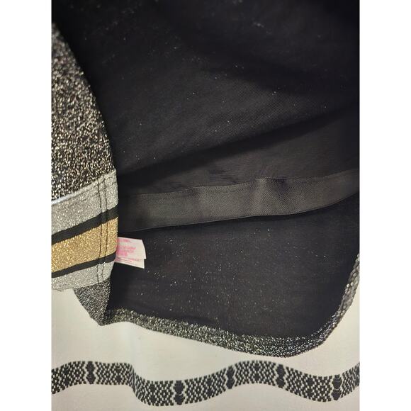 NWT Victoria's Secret PINK glittery sparkle striped unlined bandeau crop top L - Picture 9 of 10